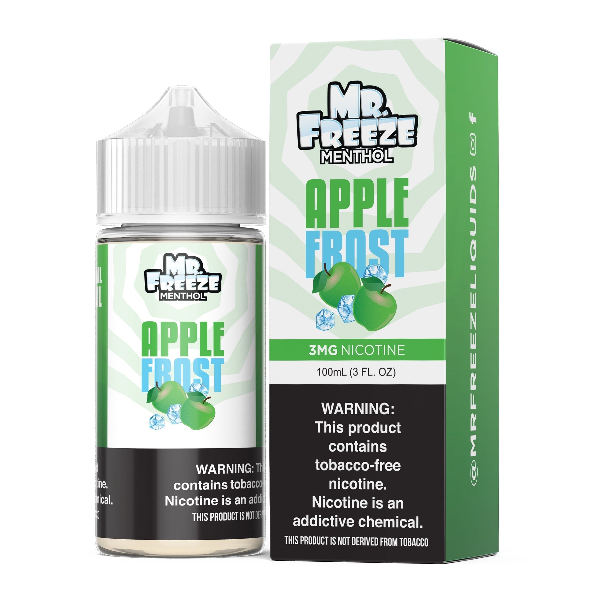 Mr. Freeze Tobacco-Free Nicotine Series | 100mL - Apple Frost with packaging