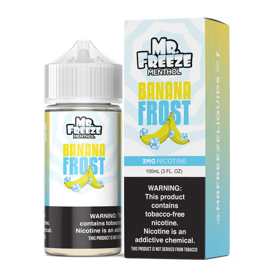 Mr. Freeze Tobacco-Free Nicotine Series | 100mL - Banana Frost with packaging