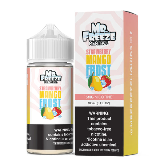 Mr. Freeze Tobacco-Free Nicotine Series | 100mL - Strawberry Mango Frost with packaging