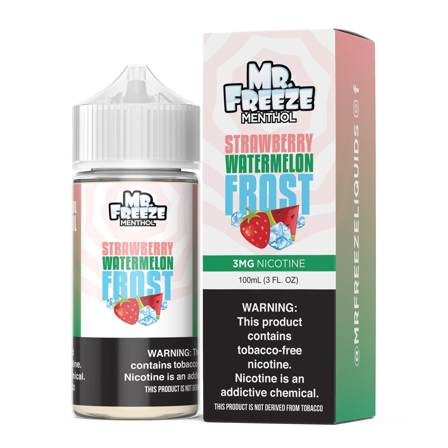 Mr. Freeze Tobacco-Free Nicotine Series | 100mL - Strawberry Watermelon Frost with packaging