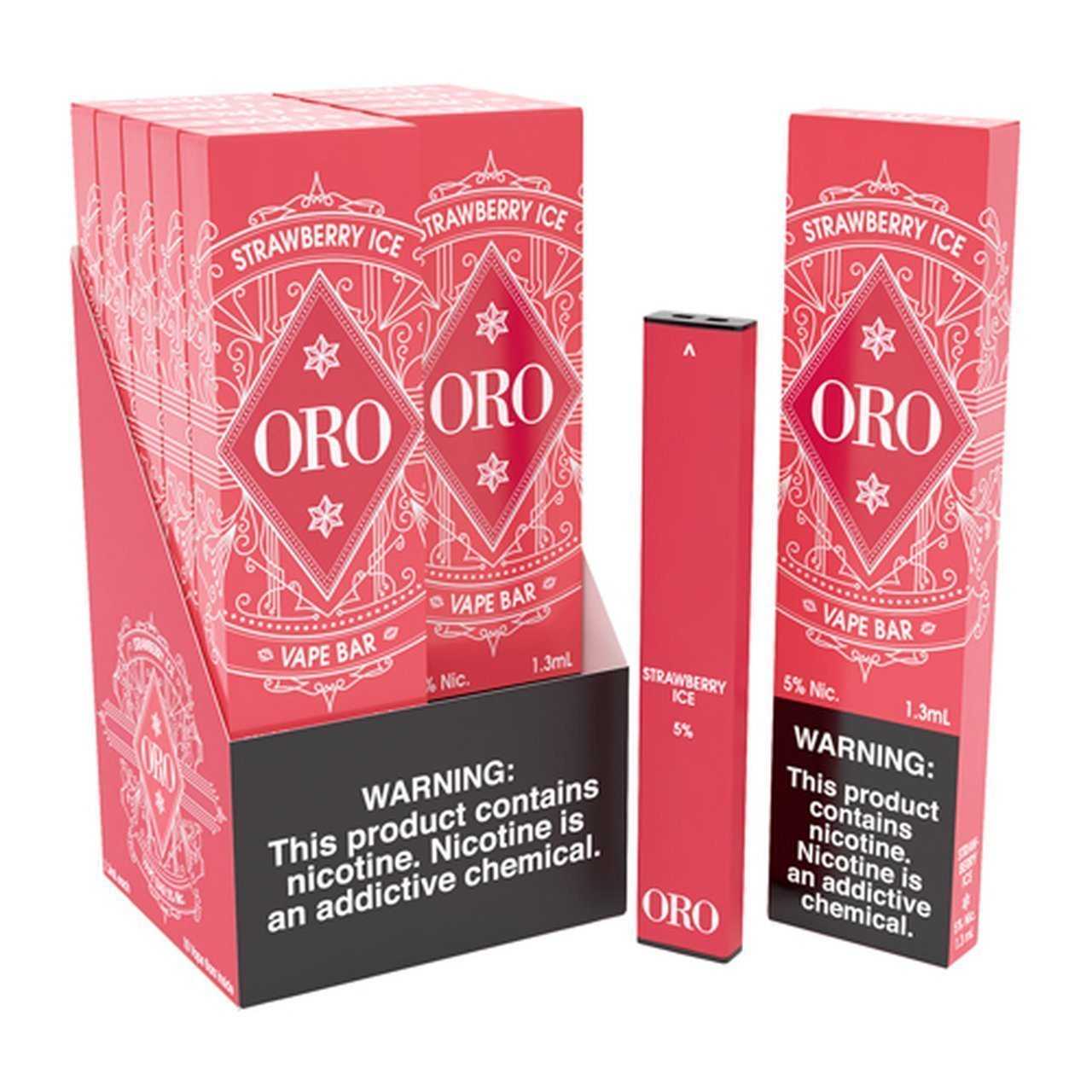Oro Disposable | 300 Puffs | 1.3mL Strawberry Ice with packaging