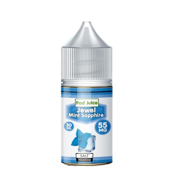Pod Juice TFN Salt Series E-Liquid | 30mL | Salt Nic | 55mg | Jewel Mint Sapphire