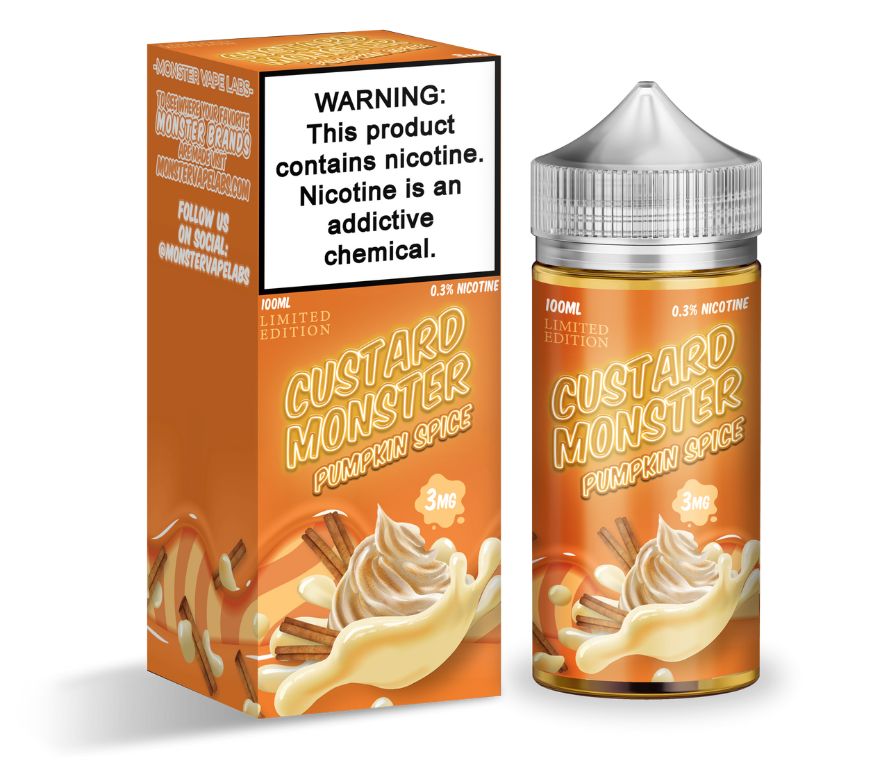 Pumpkin Spice by Custard Monster 100mL with Packging