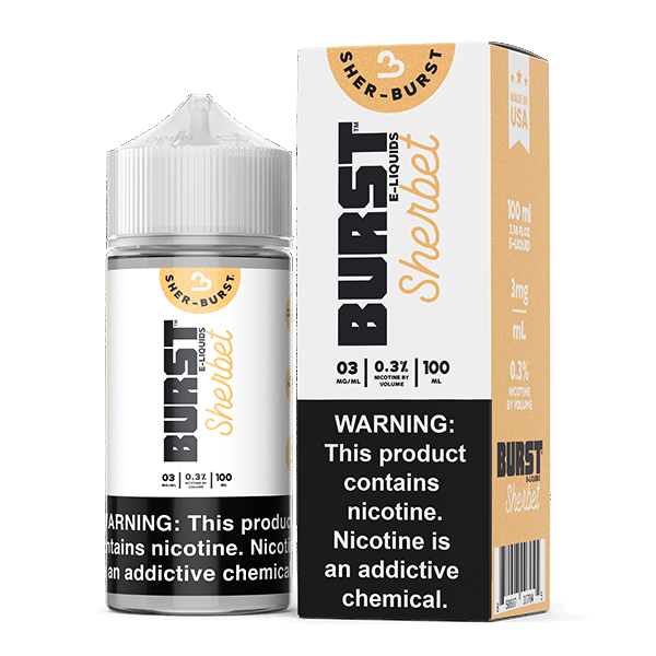 Burst Series E-Liquid | 100mL | Freebase | Sherbet with packaging