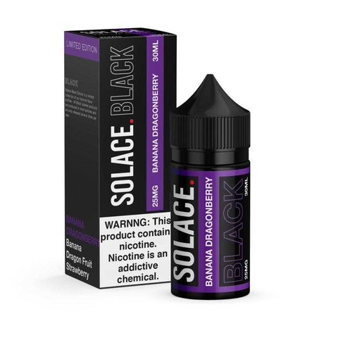 SOLACE BLACK | Banana Dragonberry 30ML eLiquid with packaging
