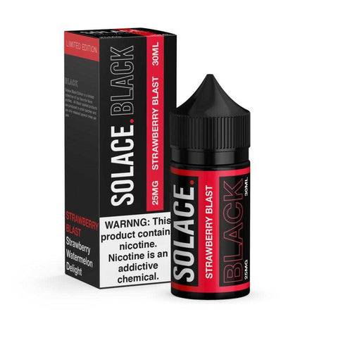 SOLACE BLACK | Strawberry Blast 30ML eLiquid with packaging