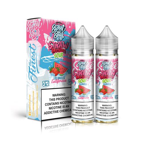 Straw Melon Sour On Ice by Finest Sweet & Sour 120ML with packaging