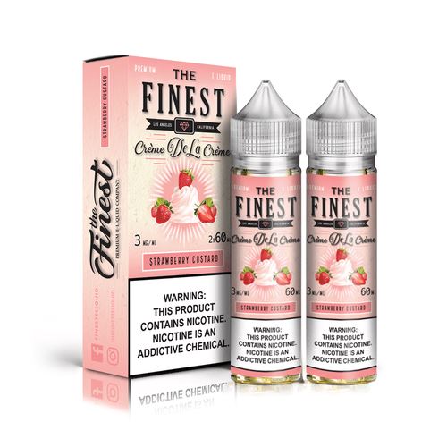 Strawberry Custard by Finest Creme De La Creme 120ML with packaging
