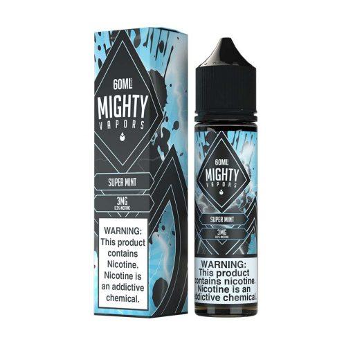 Mighty Vapors Series E-Liquid | 60mL | 3mg | Super Mint with packaging