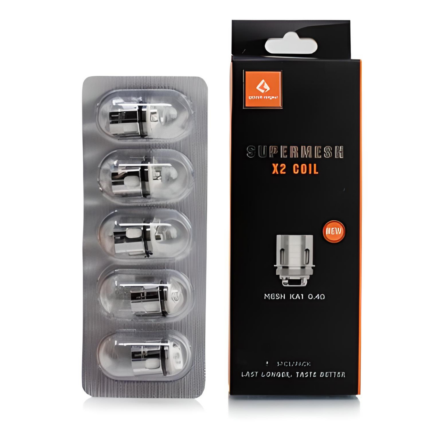 GeekVape Super Mesh & IM Replacement Coils (Pack of 5) X2 Coil 0.4ohm with Packaging