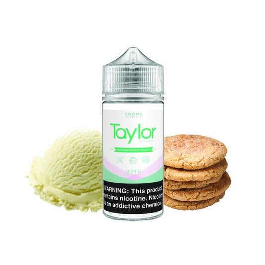 Snickerdoodle Crunch by Taylor Desserts 100ml bottle with background