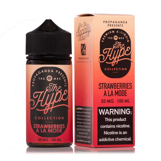 Strawberry A La Mode by The Hype Collection 100ml with packaging
