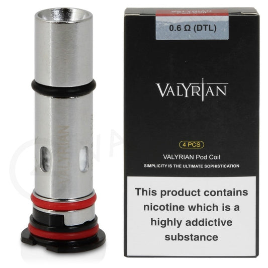 Uwell Valyrian Pod Replacement Coils (4-Pack) with packaging