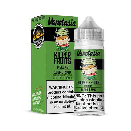 Vapetasia Synthetic | 100mL | 3mg | Killer Fruits Melons with packaging