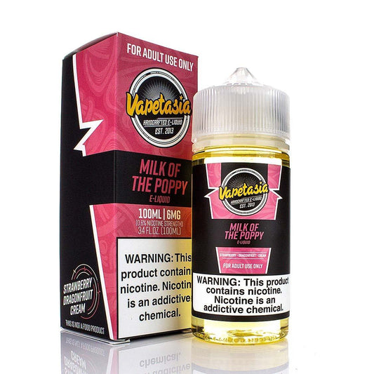 Milk of the Poppy by Vapetasia Series 100mL with packaging