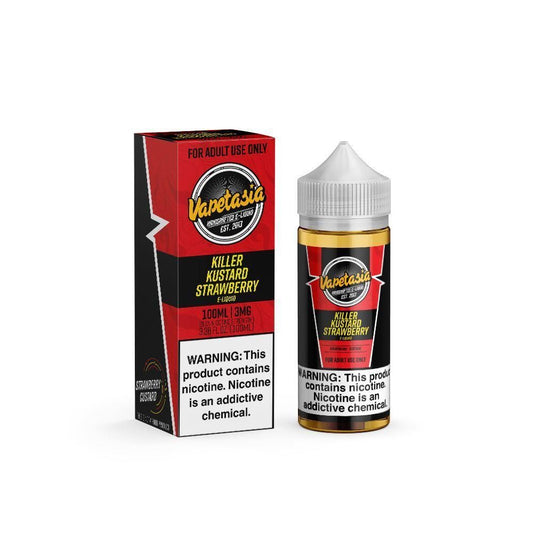 Killer Kustard Strawberry by Vapetasia Series 100mL with packaging