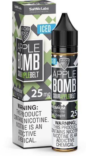 Iced Apple Bomb by VGOD Salt 30mL with packaging