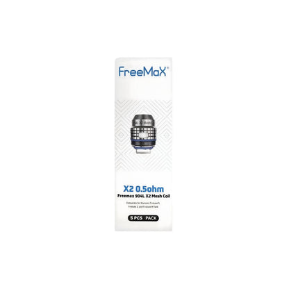 FreeMaX Maxluke 904L X Replacement Coils (5-Pack) X2 Mesh 0.5ohm 5 Pack with Packaging