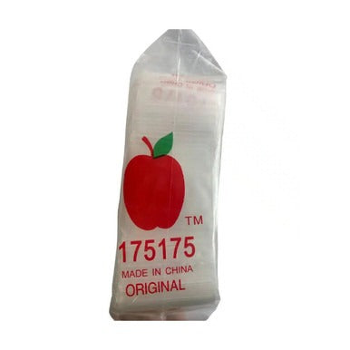 Non branded (Accessories)(1-Pack 100ct) BG4 Medium Apple Baggies – Size 175175 - Clear