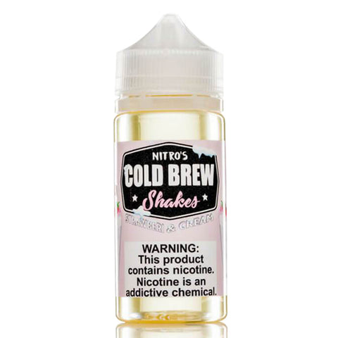 Stawberi & Cream by Nitro's Cold Brew Shakes 100ML Bottle