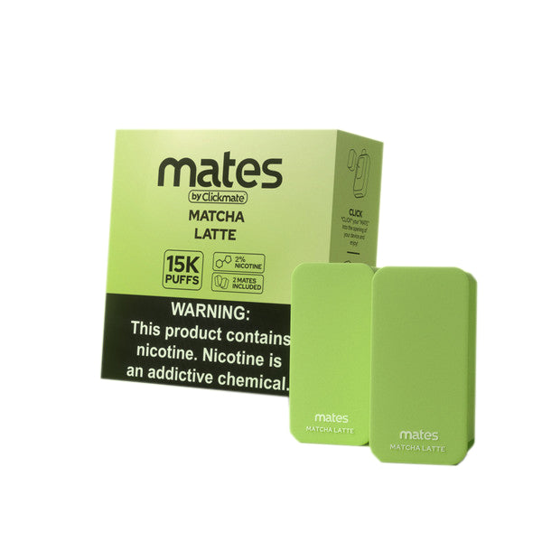 7Daze ClickMates 2% Prefilled Pod (2-Pack) | Matcha Latte with packaging