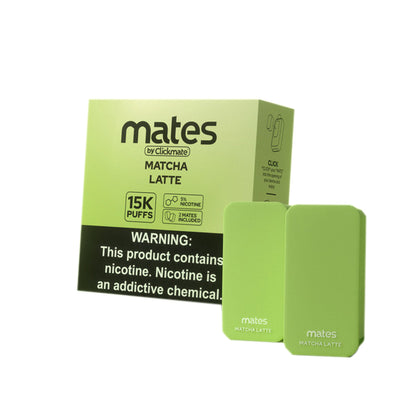 7Daze ClickMates 5% Prefilled Pods 2-Pack | Matcha Latte with packaging