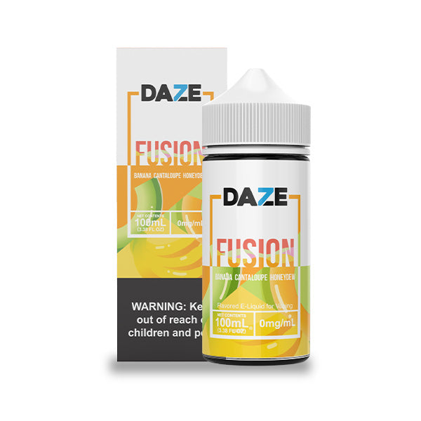 Banana Cantaloupe Honeydew by 7Daze Fusion 100mL with packaging