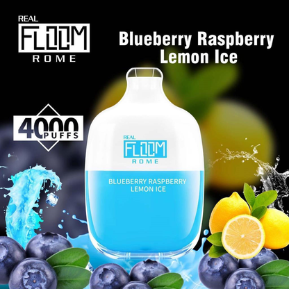 Floom Rome Disposable | 4000 Puffs | 10mL Blueberry Raspberry Lemon Ice