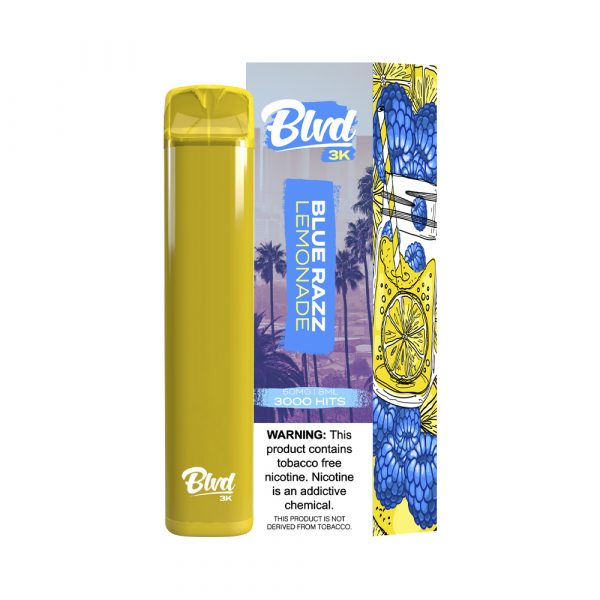 BLVD 3k Disposable | 3000 Puffs | 8mL blue razz lemonade with packaging