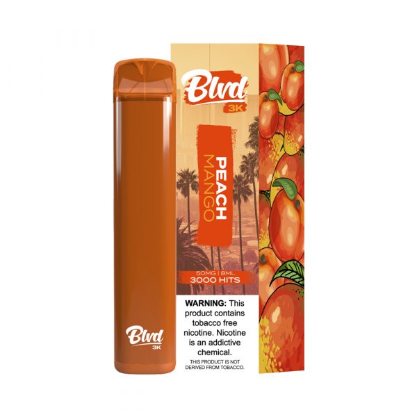 BLVD 3k Disposable | 3000 Puffs | 8mL peach mango with packaging