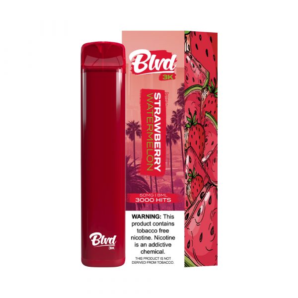 BLVD 3k Disposable | 3000 Puffs | 8mL strawberry watermelon with packaging