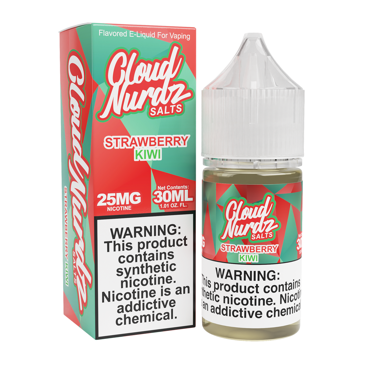 Strawberry Kiwi by Cloud Nurdz TFN Salt 30mL with packaging