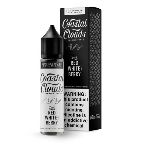 Red White and Berry by Coastal Clouds Series E-Liquid 60mL (Freebase) bottle with packaging