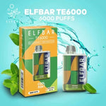 Elf Bar TE6000 Disposable | 6000 Puffs | 13mL | 40mg-50mg Cool Mint with Packaging