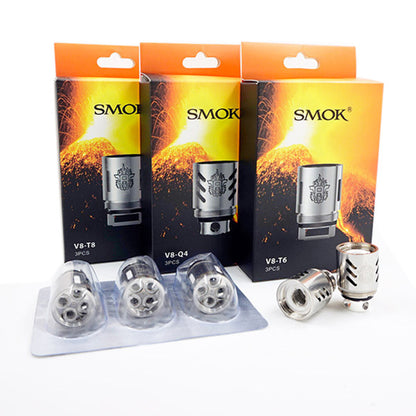 SMOK TFV8 Cloud Beast Replacement Coils (Pack of 3) Group Photo with Packaging