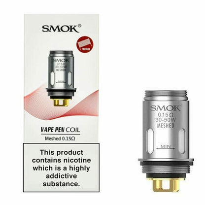 SMOK Vape Pen Coils (5-Pack) meshed 0.15ohm with packaging