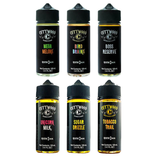 Cuttwood Series E-Liquid 120mL – Freebase- Group Photo