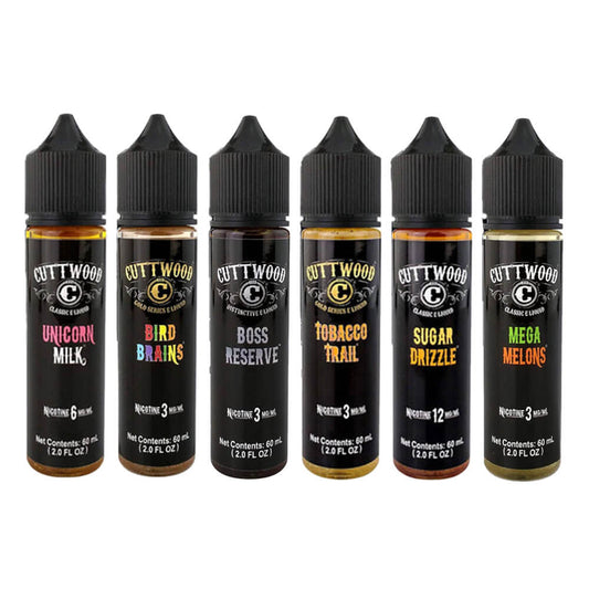 Cuttwood Series E-Liquid 60mL – Freebase- Group Photo