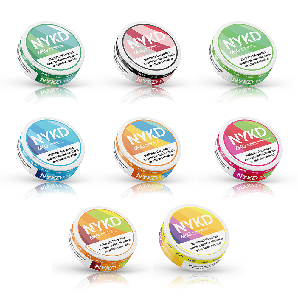 NYKD Nicotine Pouches (20ct Can)(5-Can Pack) group photo