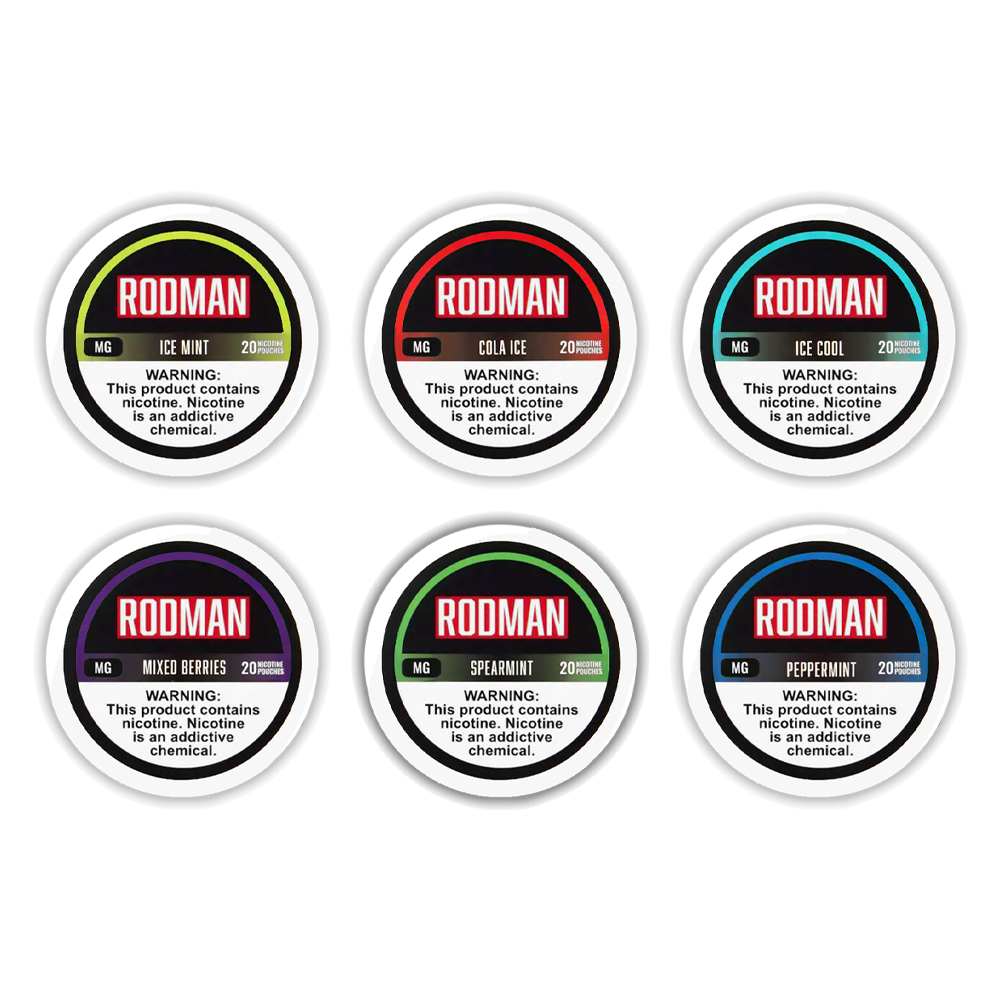 Rodman Nicotine Pouches (20ct Can)(5-Can Pack) Group Photo