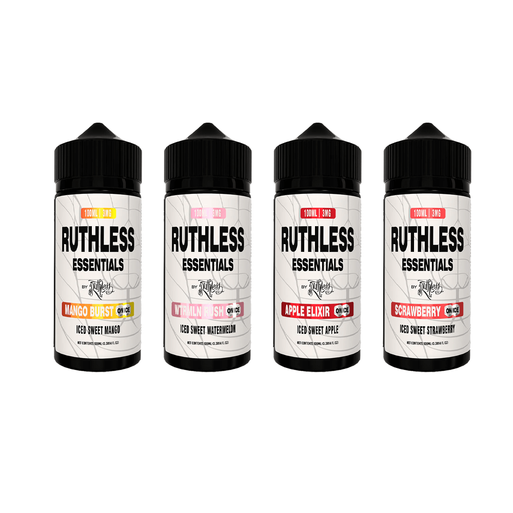 Ruthless Essentials Series E-Liquid 100mL (Freebase) group photo