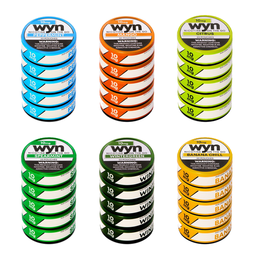 WYN Nicotine Pouches (20ct Can)(5-Can Pack) group photo