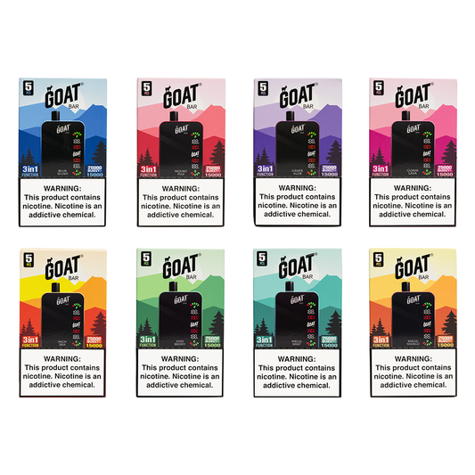 Goat Bar Disposable 25000 Puff 18mL 50mg group photo