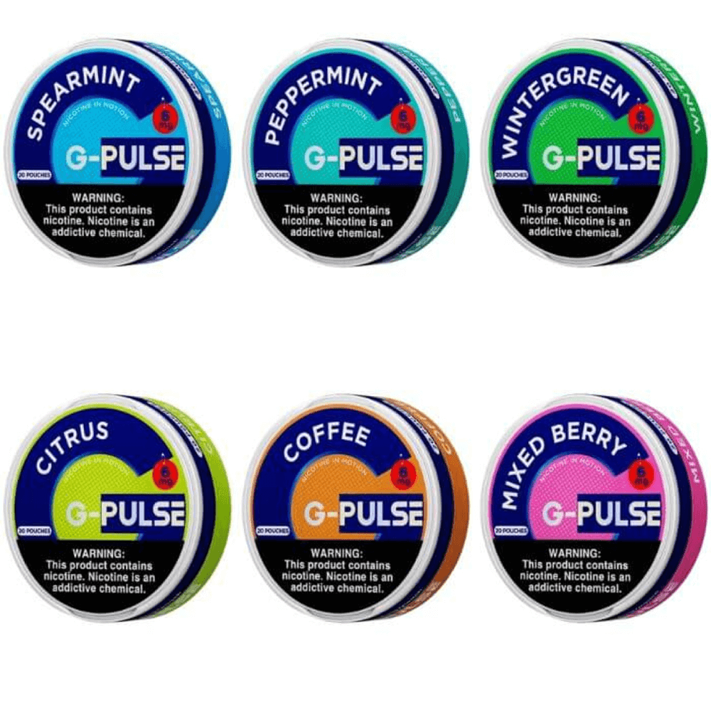 G Pulse Nicotine Pouches (DSPLY STAND 60pcs)(20ct Can)(SAS) group photo