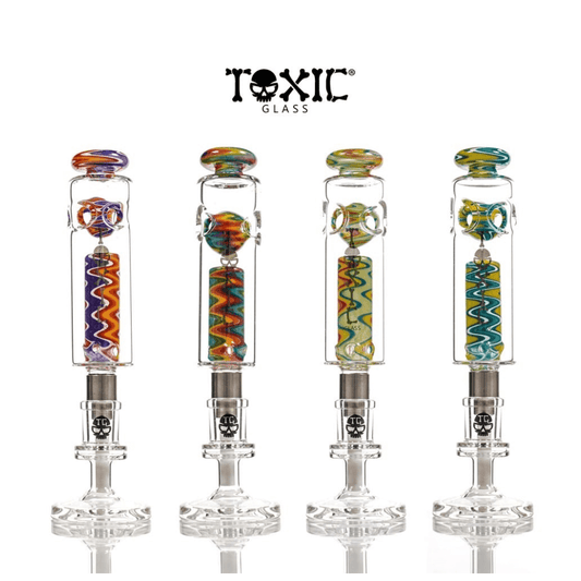 MKGlass (Nectar Collector) TXNC36 Toxic Spectrum Nectar Collector with Ceramic Screw Tip | group photo
