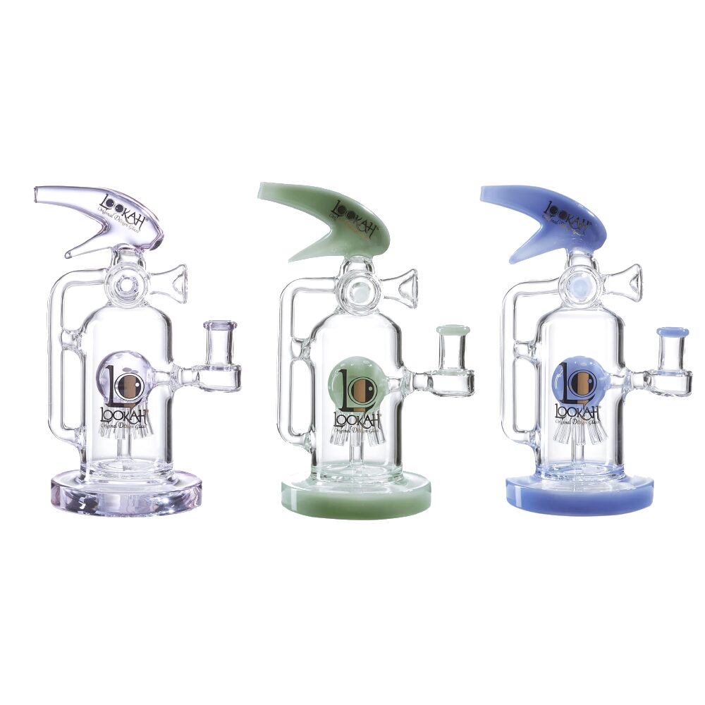 Lookah (Dab Rig) 9″ Cool Recycler Fire Extinguisher Water Pipe (WPC1004) - group photo