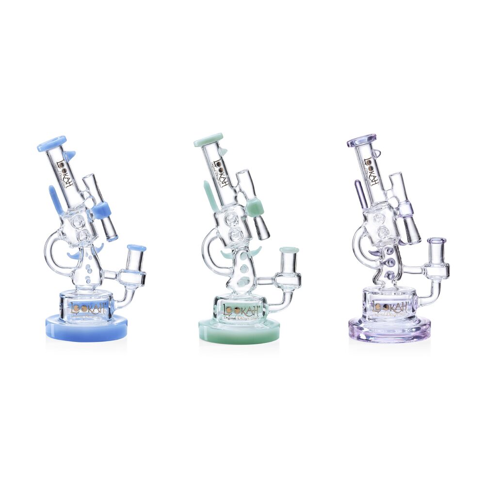Lookah (Dab Rig) 10″ Cool Recycler Klein Handgun Water Pipe (WPC1007) - group photo