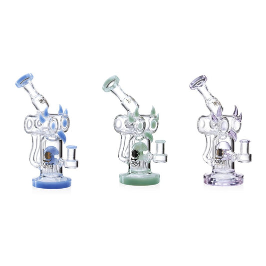 Lookah (Dab Rig) 10” Recycler Percolator Fantasy Bird Water Pipe (WPC1009) - group photo