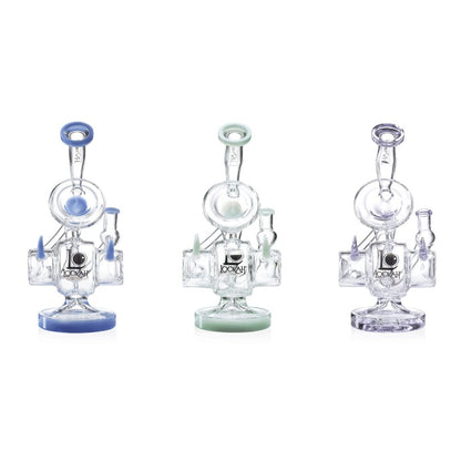 Lookah (Dab Rig) 11” Recycler Tripled Chamber Horn Water Pipe (WPC1011) - group photo