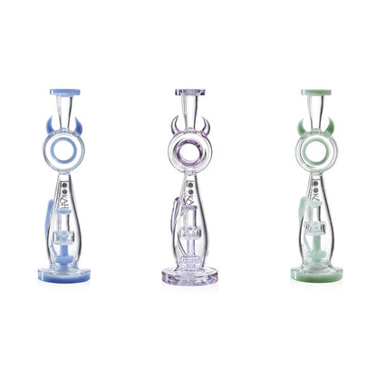Lookah (Dab Rig) 12” Cute Percolator Elegant Cat Water Pipe (WPC1012) - group photo